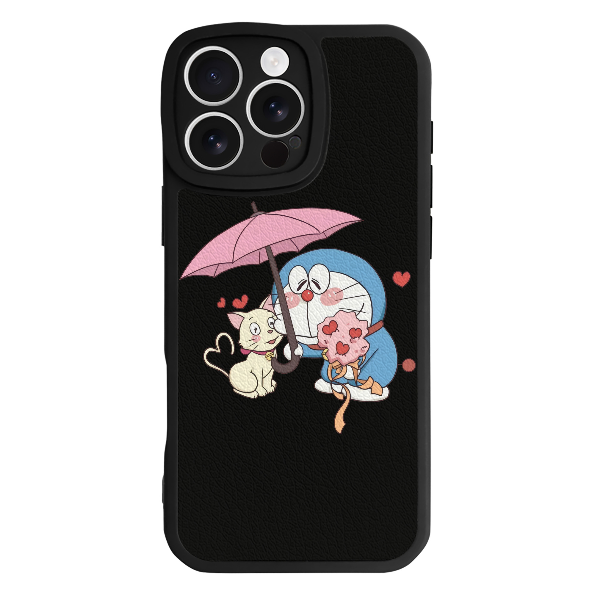 （画像用） ドラえもん Doraemon 【iPhone 16シリーズ対応】シリコンスマホケース（レザー調） 材質：シリコン